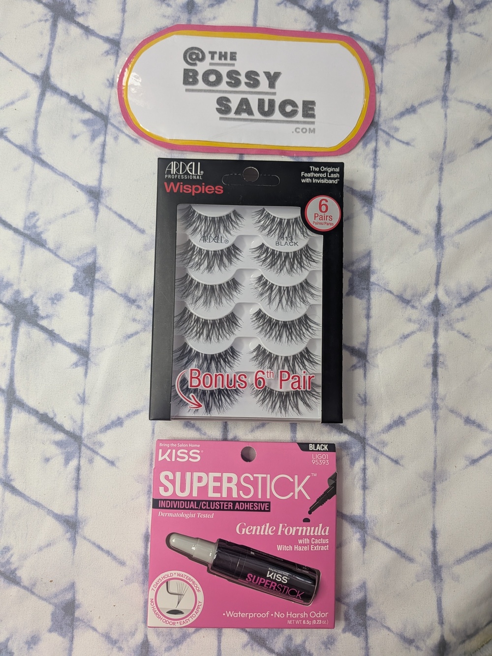 🌸 Wispy False Lashes + KISS Superstick Duo NWT